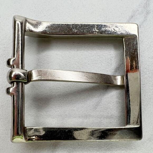Silver Tone Simple Basic Belt Buckle - Picture 2 of 10